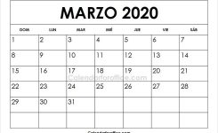 Calendario 2020 Marzo Para Imprimir | 2019 Calendar, 2021