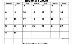 Calendrier Novembre 2020 (48Ds) – Michel Zbinden Fr