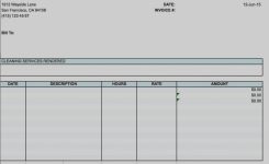 Cleaning Service Invoice Example Sample Services Excel Receipts
