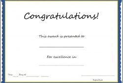 Congratulations Certificate Template