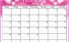 Cute February 2019 Calendar Printable Calendar Template Printing