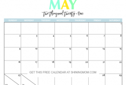 Cute May to July Calendar 2021 Template