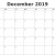 Printable   Calendar 2019 December Monday