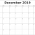 December Calendar  2019 Template