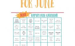 Family Fun Calendar For June – Free Printable