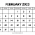 Feb 2023 Calendar Printable