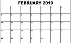 February 2019 Calendar Customized Free Printable February 2019