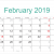 February 2019 Calendar Malayalam
