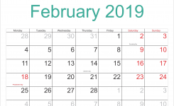 February 2019 Calendar Malayalam Calendar Format Example