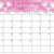 February 2019 Calendar Pink