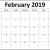 2019 printable calendar templates