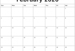 Monthly Calendar 2020 Free Printable