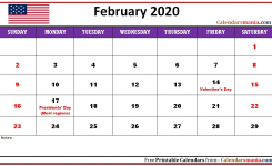 February 2020 Usa Holidays Calendar | 2020 Calendars