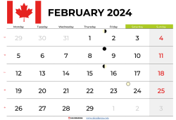 February 2024 Calendar Canada