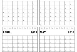 February March April May 2019 Calendar