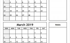 February To March 2019 Calendar With Notes Monthly Calendar