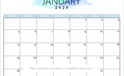 Free 2020 Calendar Printable: Simple And Very Pretty