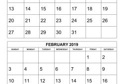 Free 2019 Calendars Printable