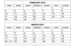 Free Download Printable Calendar 2019 4 Months Per Page 3 Pages