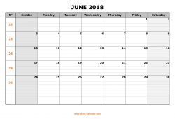 Calendar With Lines Printable