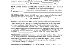 Free Indiana Standard Residential Lease Agreement Template Pdf
