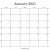 Free January 2022 Calendar Template