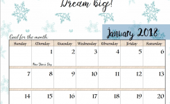 Free Printable 2018 Monthly Motivational Calendars Quotes