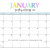 Free Cute Printable 2021 Monthly Calendar