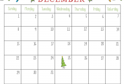 printable christmas calendar