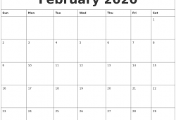 Free 2020 Monthly Printable Calendar