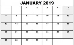 Free Printable January 2019 Editable Calendar Download Printable