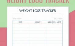 Free Printable Weight Loss Tracker Calendar 2018 Calendar 2018