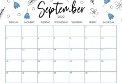 Free September 2022 Calendar Page