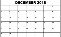 Full Page December Printable Calendar 2018 Blank Calendar Template