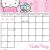 hello kitty printable calendar