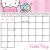 Hello Kitty Printable Calendar Template