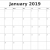 2019 January Calendar Word Document