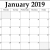 January 2019 Calendar Doc
