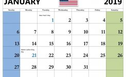 January 2019 Calendar With Holidays Us January2019 January