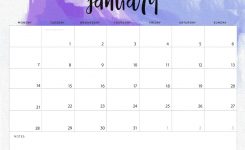 January 2019 Desk Calendar Printable Template Planner