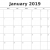 2019 January Calendar Free