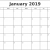 January 2019 Calendar Printable Free
