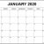January 2020 Calendar