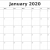January 2020 Calendar Editable