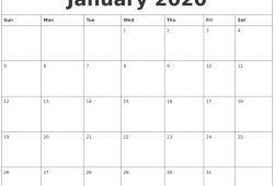 Free Monthly Calendar 2020 Printable
