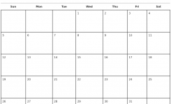 January 2020 Monthly Calendar Template