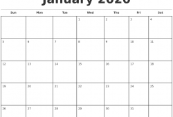 Free Printable Monthly Calendars 2020