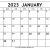 January 2023 Calendar word