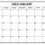 Blank Calendar January 2019 Printable