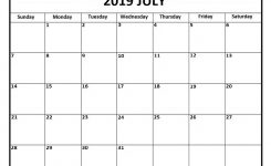 July 2019 Calendar Free Printable Monthly Calendars